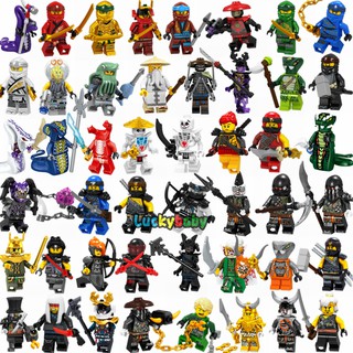 Conjunto Lego Ninjago Minifigures Compatível Lego Ninja Filme Jay Zane Kai Lloyd Nya Cole Building Blocks Brinquedos Presentes