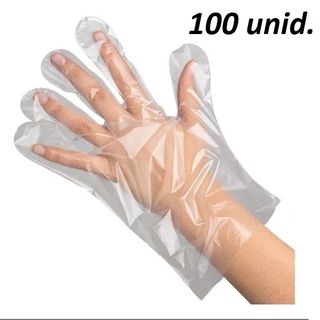Luva Descartável Plástica - PROMOÇÃO - Com 100 Unidades Proteção Higiene