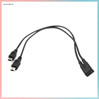Cabo USB 2.0 Mini Conversor Macho 5-Pin Fêmea Para Duplo 2