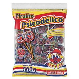 Pirulito Psicodélico Colorido N2 c/50 - Santa Rita