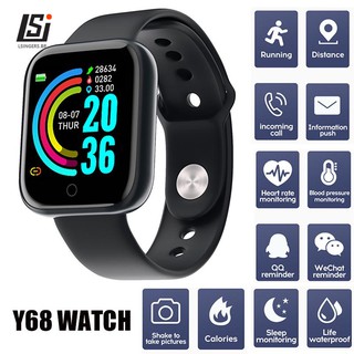 Smartwatch y68 smartbracelet relógio smart esportivo fitness bluetooth à prova d 'água ip67 smatwatch