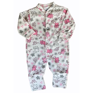 Roupa de Bebê Pijama Bebe Macacão Menino e Menina Canelado Estampado 100% Algodão Suedine