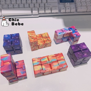Cubo Infinito Fidget Toys Pop Colorido Infinity Cube Brinquedos De Dedo Antiestresse Descompressão Rubik's Cube Puzzle