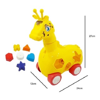 Girafa Brinquedo de Encaixar Educativo / Blocos de Montar Lola Criança Bebe Didático