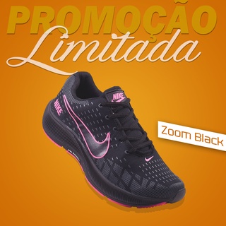 Tênis Feminino Nike Zoom Black Na Promoção Envio Imediato Academia Caminhada muito Leve