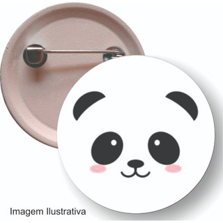 1 Boton - Botons - Panda Tamanho 3,5cm - Botton - Bottons