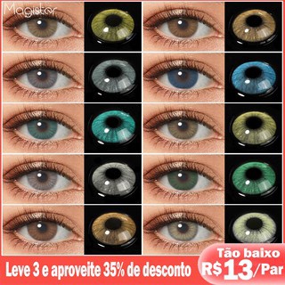 Eyeshare- 1 par de lentes de contato de cor mista para cosplay mascarado de contato visual cosmético