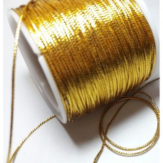 Cordão Fio Dourado Lurex 1,5mm Com 20 M Decoração Artesanato Tubete Tiara