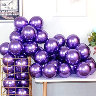 25 Unid Balão 5 Pol Violeta Roxo Cromado - Bexiga Metalizado (1)
