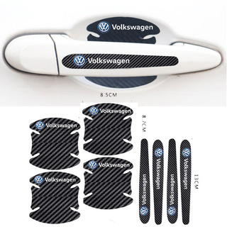 8 pcs adesivo protetor de fibra de carbono à prova d 'água para volkswagen