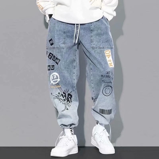 Jeans Da Moda De Alta Qualidade Calças Da Carga Dos Homens De Jeans Hip Hop Streetwear Calças Dos Homens Casuais Calças Cintura Elástica