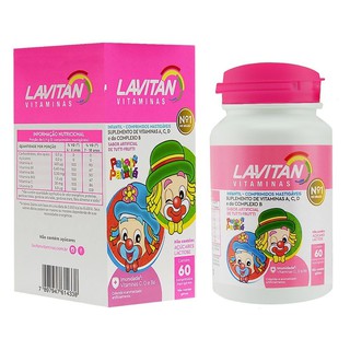 Vitamina Crianças Lavitan Kids Patati Patata 60cp Mastigaveis