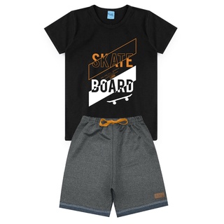 Conjunto Infantil Menino Roupa de Criança masculino Bermuda e Camiseta Atacado Barato L39 (1)