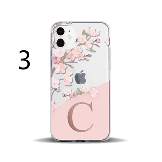 Capa De Celular Transparente De Flor De Pêssego Com 26 Letras 78p Para Iphone 11 Pro / Apple 6s (7)