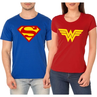 Kit casal personalizados Mulher Maravilha e Super Man