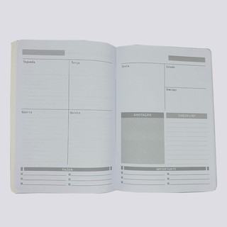 Agenda Planner Permanente Semanal Mensal 176x254mm grande Caderno Anotação (6)