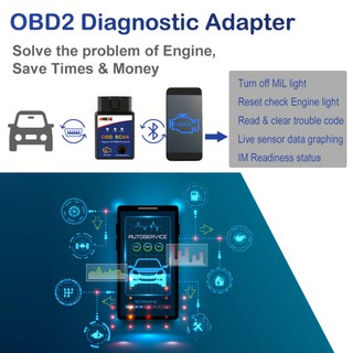 Ancel Elm327 Obd2 Motor Do Scanner Do Carro Leitor De Código De Limpa Usado Em Dispositivo Android Para Todos Os Carros Ferramenta Universal (3)