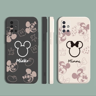 for Samsung Galaxy A32 4G Drawing Minne Mickey Mouse Square Straight Edge Soft Silicone Cover Duable Phone Case (1)