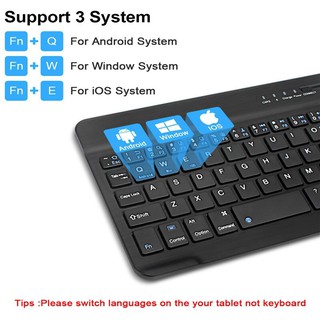 Teclasdo / Mouse Bluetooth Sem Fio De 7 / 10 Polegadas Parágrafo Laptop Para Ipad Samsung Xiaomi (3)