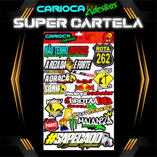 Cartela 19 Super Adesivos - MOTO-BIKE-CARRO - Ediçãp Premium Quality (2)