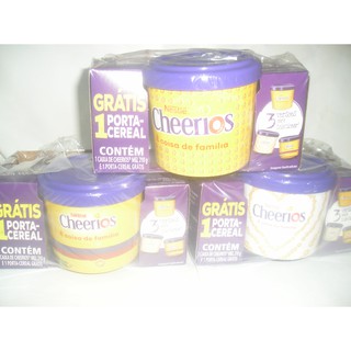 Kit 3 Porta Cereal ( pequenos ) Cheerios Nestlé .