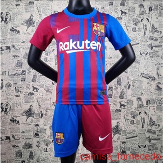 Camisa Infantil De Futebol Barcelona Home 2021/2022