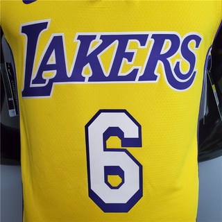 Camisa Nba Basquete James # 6 Lakers Amarela Nba Jersey (5)