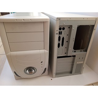 Gabinete de computador Antigo ATX 3 Baias Retrô cinza claro quase branco (Novo De Leilão) (3)