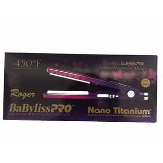Prancha Nano Titanium Baby Liss 450ºf Rosa Com Roxo (5)