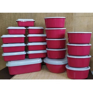 conjunto kit de tapuer potes oval e retangular para cozinha com tampa de plástico 19 peças