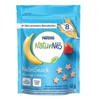 Naturnes NutriSnack Biscoito Infantil Banana e Morango 42g