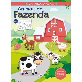 Livro - Animais da fazenda - Meu livrão de colorir - Ciranda Cultural