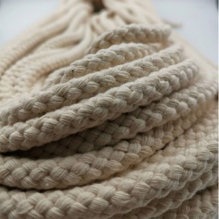 Corda decorativa de algodão trançado, puro algodão, 5, 6, 7 mm, 50 metros usada para costura, decoração (4)