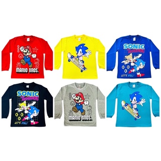 Camiseta Infantil Personagens Heróis Camisa Menino Promoção Blusa Manga Longa infantil Bob Esponja, Sonic, Hulk, Mario (7)
