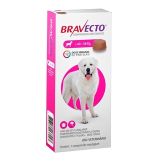 Bravecto Comprimido Antipulgas e Carrapatos MSD Para Cães De 40 A 56 kg