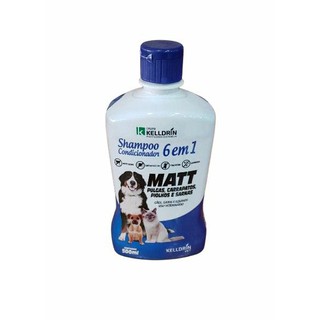 Shampoo e Condicionador 6 em 1 Kelldrin- Matt Pulgas, Carrapatos, Piolhos e Sarnas 500ml