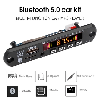 Módulo De Rádio Fm Mp3 Player Com Decodificador Bluetooth 5.0 12v 50w Para Carro