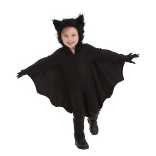 2021 Nova fantasia infantil morcego vampiro cosplay menino menina Halloween/carnaval anime super-herói com capuz terno de festa