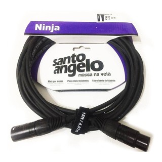 Cabo Microfone Santo Angelo Ninja Xlr Balanceado 6.1 Metros mesa de som (3)