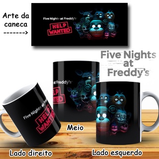 Caneca Five Nights At Freddy's - Caneca jogo five nights at freddy's de Porcelana, 325 ML