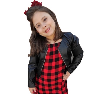 jaqueta infantil de menina manga bufante em couro ecologico promoção (1)