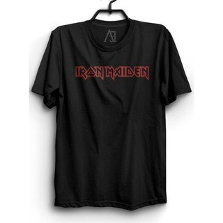 Camiseta Iron Maiden Logo Camisa Rock Metal P Ao Plus Size