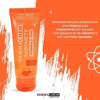 Kit Vitamina C Sabonete Gel Esfoliante e Creme Facial Skincare Limpeza de Pele (4)