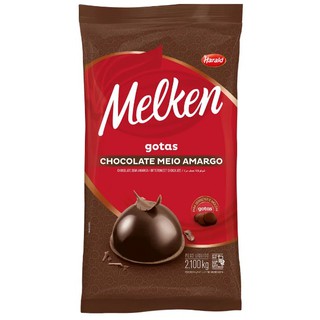 Chocolate Gotas Nobre Harald Melken Pacote 2,1Kg Meio Amargo, Branco, Ao Leite, Blend