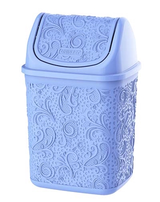 Cesto Lixo para Pia 4,5 litros PP Floral Azul