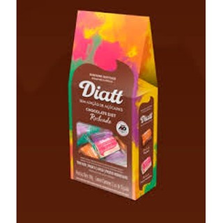 Chocolate Diet Bombons Diatt Recheado Sem Açucar caixa 180g zero açúcar light
