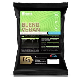 Proteina Vegana Blend Vegan Protein 1kg - Growth Supplements - Whey Vegano Sem Lactose (1)