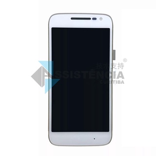 Tela Display Motorola Moto G4 Play Xt1600 Xt1603 Com Aro Branco