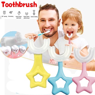 Escova De Dentes Infantil De Silicone Com Cabo Para Cuidado Oral 2-12