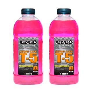 Kit 2 Litros Aditivo Fluído Para Radiador T5 Concentrado - Radnaq (1)